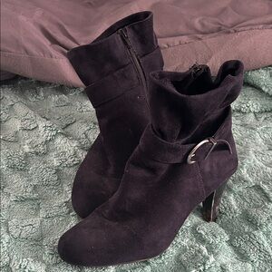 Laura Ashley Black Heeled Boots